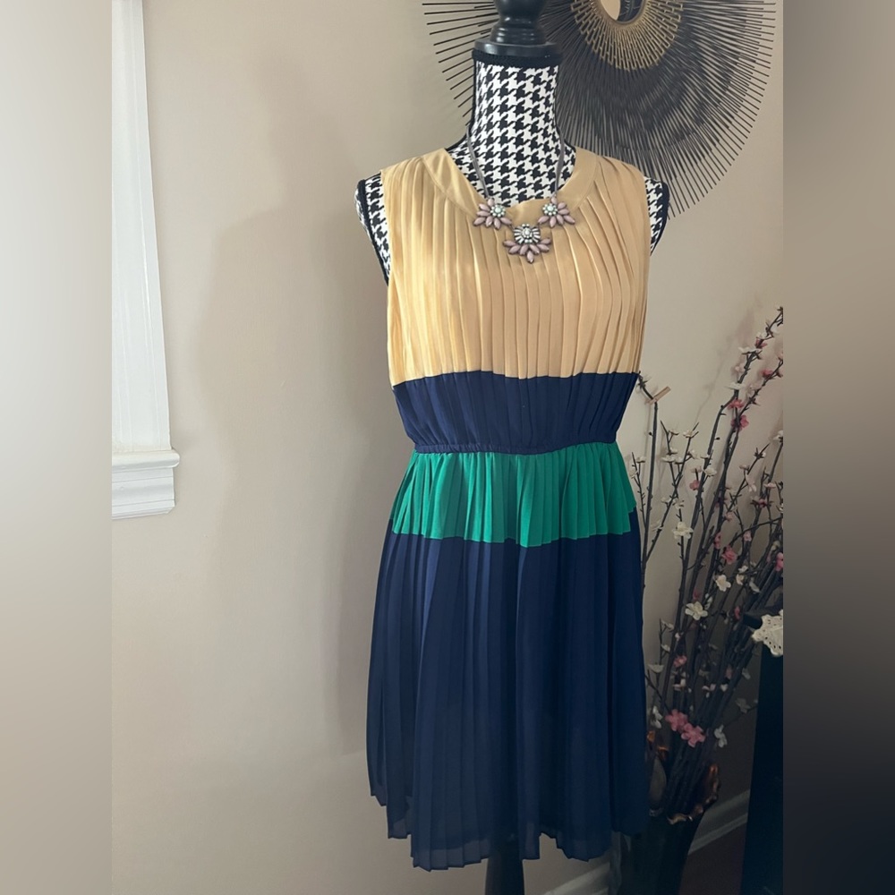 Skies Are Blue Dress with necklace